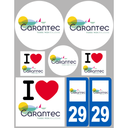 Carantec - 8 autocollants variés - Sticker/autocollant