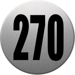 numéroderue270 - gris brossé 10x10cm - Sticker/autocollant
