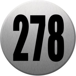 numéroderue278 - gris brossé 10x10cm - Sticker/autocollant
