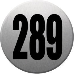 numéroderue289 - gris brossé 10x10cm - Sticker/autocollant