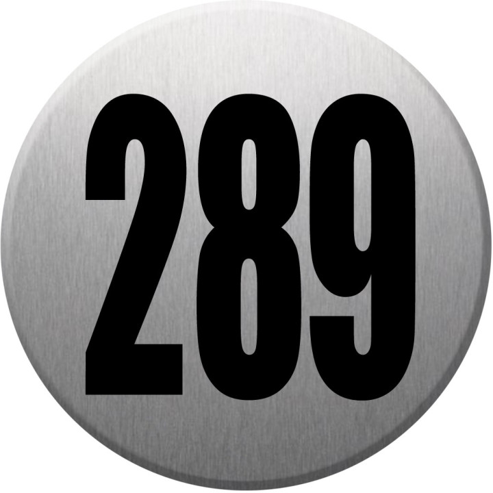 numéroderue289 - gris brossé 10x10cm - Sticker/autocollant