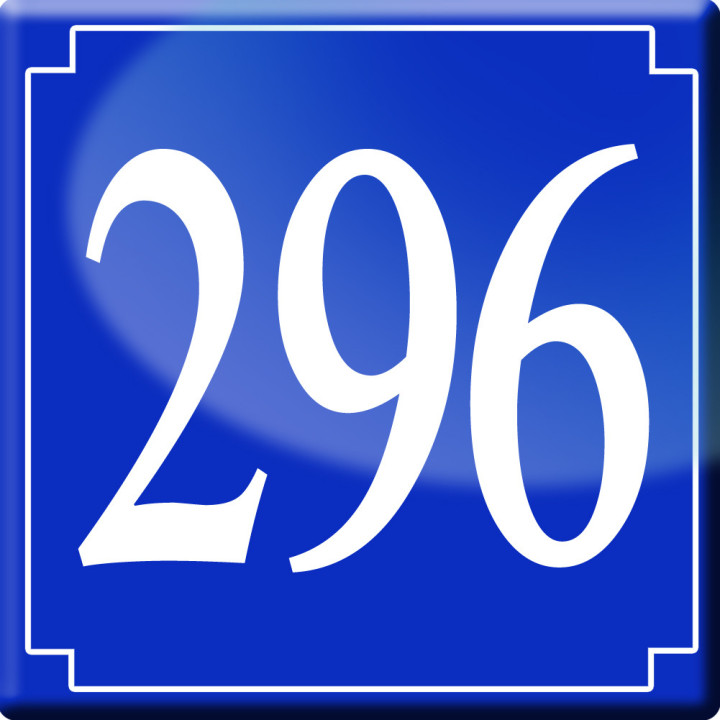 numéroderue296 - classique 10x10cm - Sticker/autocollant