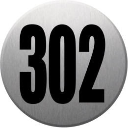 numéroderue302 - gris brossé 10x10cm - Sticker/autocollant