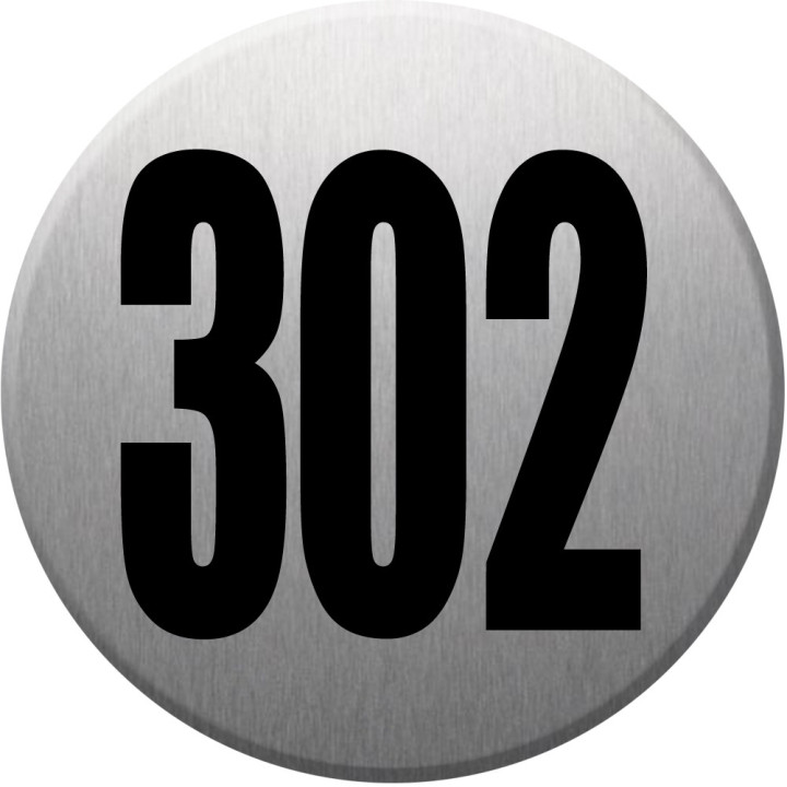 numéroderue302 - gris brossé 10x10cm - Sticker/autocollant