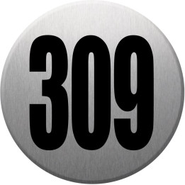 numéroderue309 - gris brossé 10x10cm - Sticker/autocollant