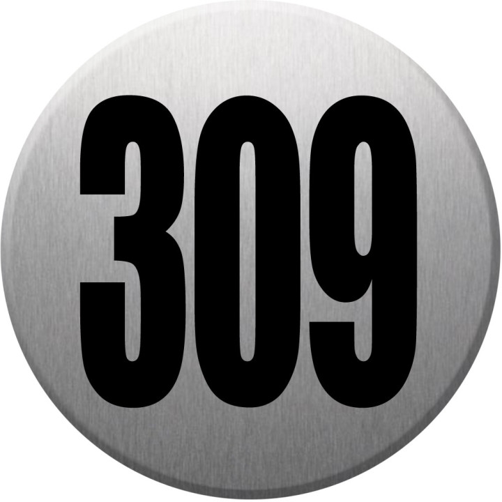 numéroderue309 - gris brossé 10x10cm - Sticker/autocollant