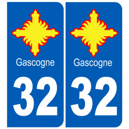 immatriculation Gascogne 32 Gers - Sticker/autocollant