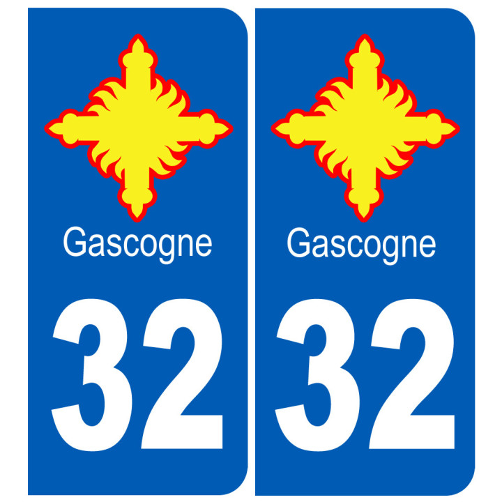 immatriculation Gascogne 32 Gers - Sticker/autocollant