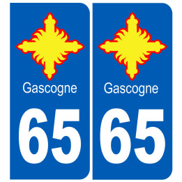immatriculation Gascogne 65 Hautes-Pyrénées - Sticker/autocollant