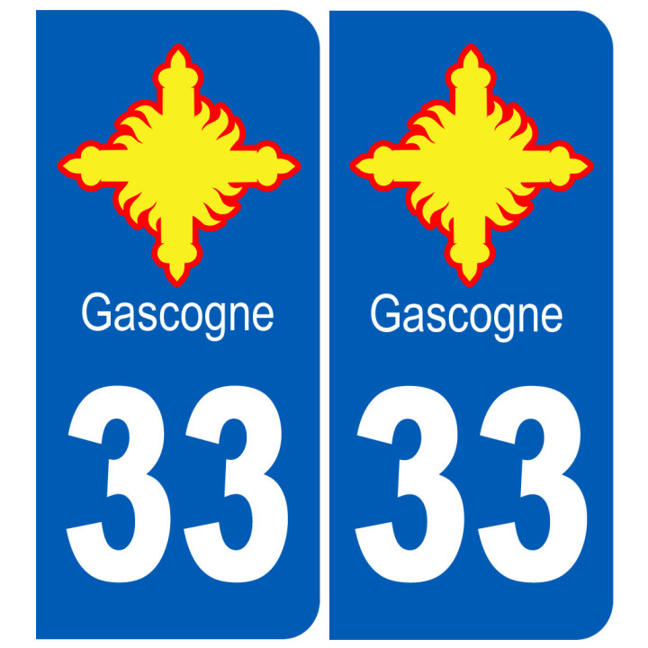 immatriculation Gascogne 33 Gironde - Sticker/autocollant