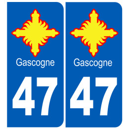 immatriculation Gascogne 47 Lot-et-Garonne - Sticker/autocollant