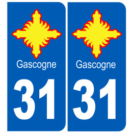 immatriculation Gascogne 31 Haute-Garonne - Sticker/autocollant