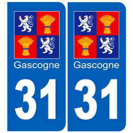 immatriculation Gascogne31 Haute-Garonne - Sticker/autocollant