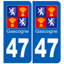 immatriculation Gascogne47 Lot-et-Garonne - Sticker/autocollant