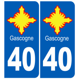 immatriculation Gascogne 40 les Landes - Sticker/autocollant
