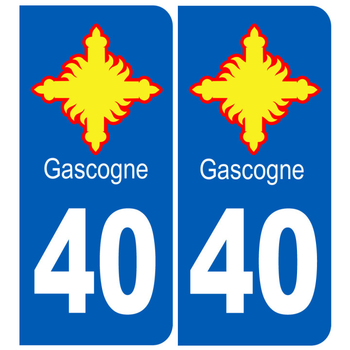 immatriculation Gascogne 40 les Landes - Sticker/autocollant