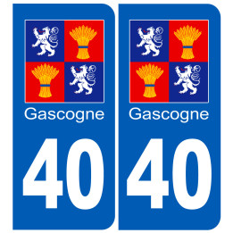 immatriculation Gascogne40 les Landes - Sticker/autocollant