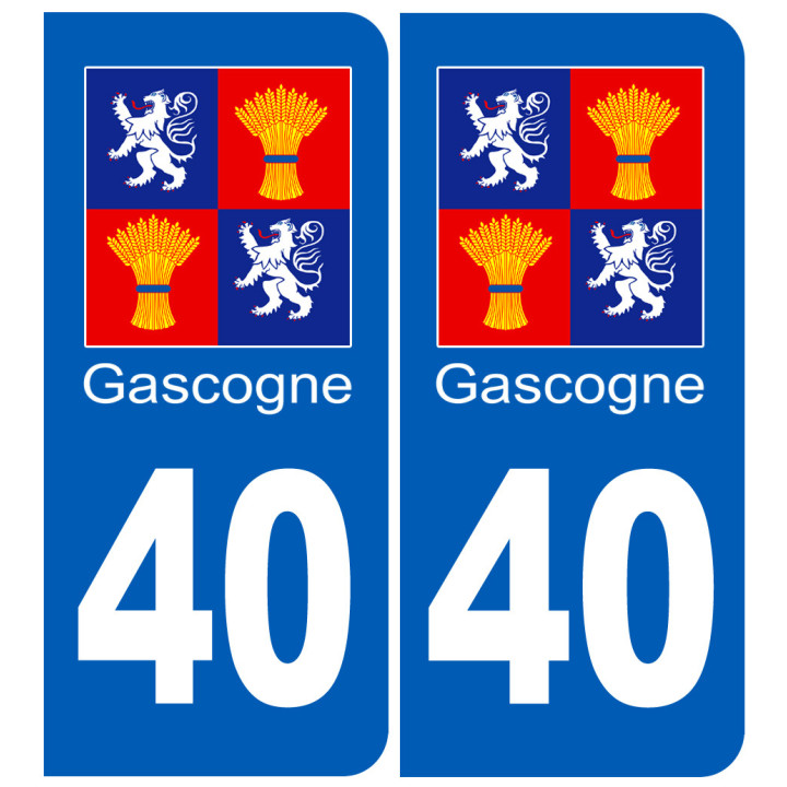immatriculation Gascogne40 les Landes - Sticker/autocollant