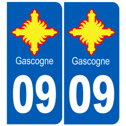 immatriculation Gascogne 09 Ariège - Sticker/autocollant