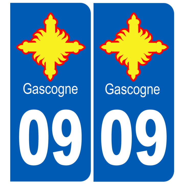 immatriculation Gascogne 09 Ariège - Sticker/autocollant