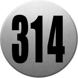 numéroderue314 - gris brossé 10x10cm - Sticker/autocollant
