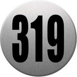 numéroderue319 - gris brossé 10x10cm - Sticker/autocollant