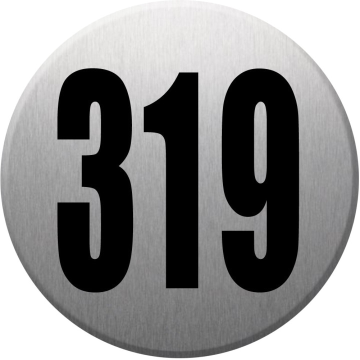 numéroderue319 - gris brossé 10x10cm - Sticker/autocollant