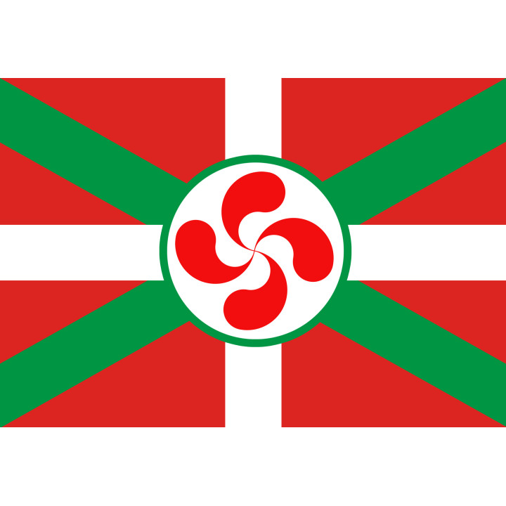 Drapeau Basque Lauburu - 5x3.3cm - Sticker/autocollant