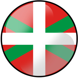 Drapeau basque rond - 10cm - Sticker/autocollant
