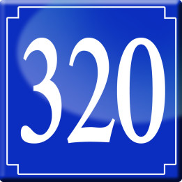 numéroderue320 - classique 10x10cm - Sticker/autocollant