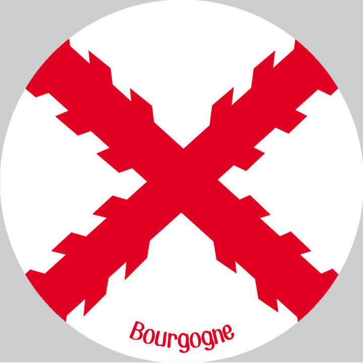 Croix bâtons de Bourgogne - 15cm - Sticker/autocollant