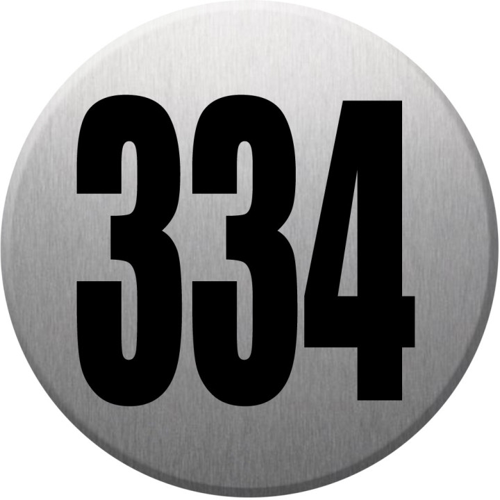numéroderue334 - gris brossé 10x10cm - Sticker/autocollant