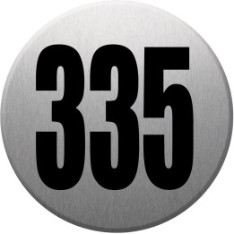 numéroderue335 - gris brossé 10x10cm - Sticker/autocollant