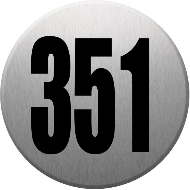 numéroderue351 - gris brossé 10x10cm - Sticker/autocollant