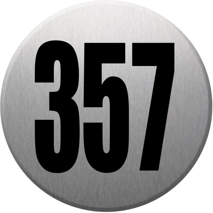 numéroderue357 - gris brossé 10x10cm - Sticker/autocollant
