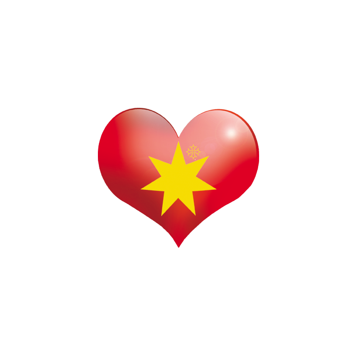 Coeur Pays d'Oc - 5X4.3cm - Sticker/autocollant