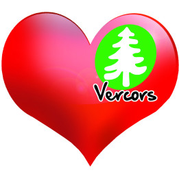 Coeur Vercors - 11.5x10cm - Sticker/autocollant
