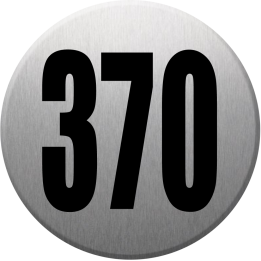 numéroderue370 - gris brossé 10x10cm - Sticker/autocollant