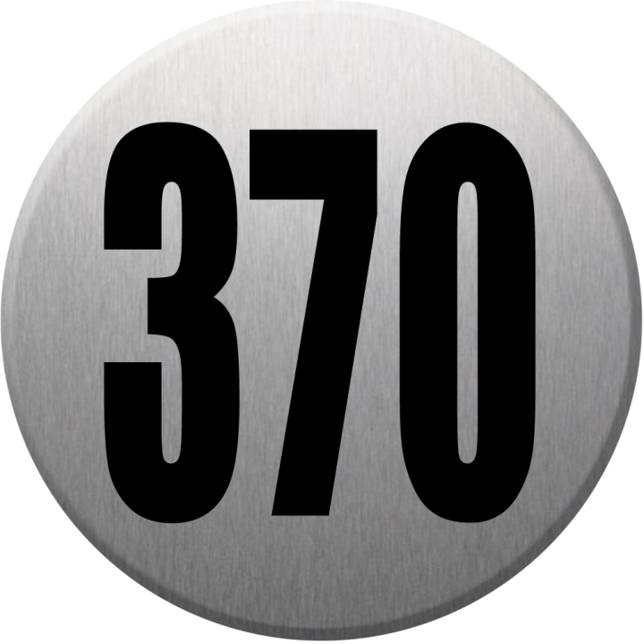 numéroderue370 - gris brossé 10x10cm - Sticker/autocollant