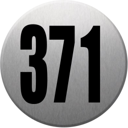 numéroderue371 - gris brossé 10x10cm - Sticker/autocollant