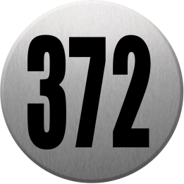 numéroderue372 - gris brossé 10x10cm - Sticker/autocollant