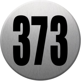 numéroderue373 - gris brossé 10x10cm - Sticker/autocollant