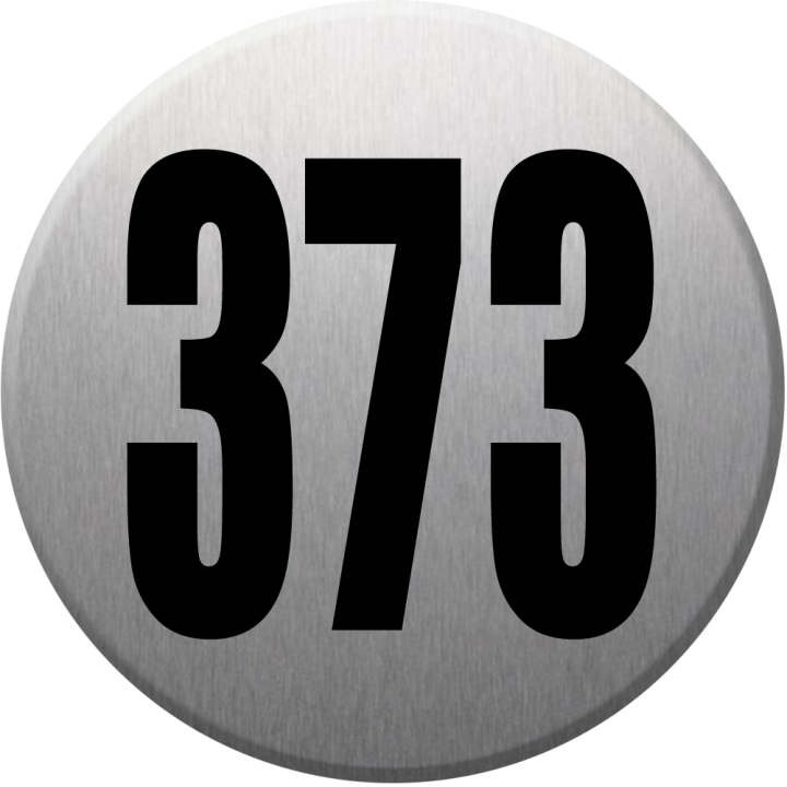 numéroderue373 - gris brossé 10x10cm - Sticker/autocollant