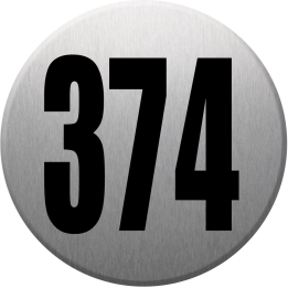 numéroderue374 - gris brossé 10x10cm - Sticker/autocollant
