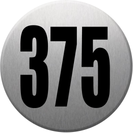 numéroderue375 - gris brossé 10x10cm - Sticker/autocollant