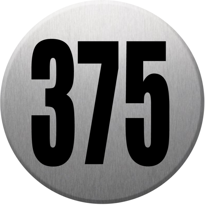 numéroderue375 - gris brossé 10x10cm - Sticker/autocollant