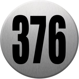 numéroderue376 - gris brossé 10x10cm - Sticker/autocollant