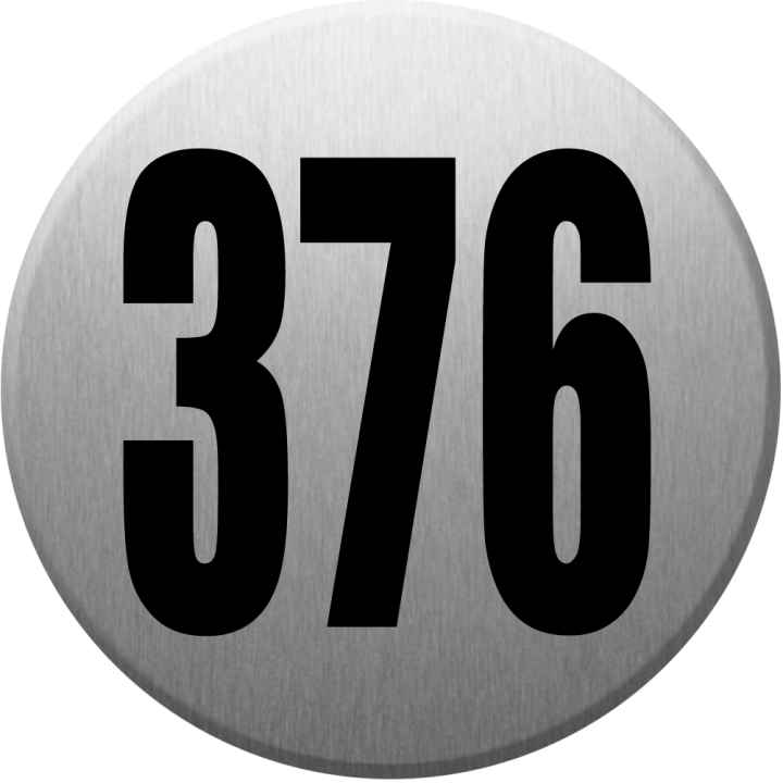 numéroderue376 - gris brossé 10x10cm - Sticker/autocollant