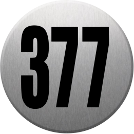 numéroderue377 - gris brossé 10x10cm - Sticker/autocollant