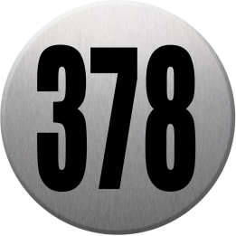 numéroderue378 - gris brossé 10x10cm - Sticker/autocollant